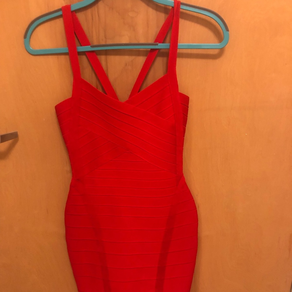 Red bandage dress
